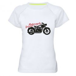 Женская футболка для спорта Motorcycle forever - PrintSalon