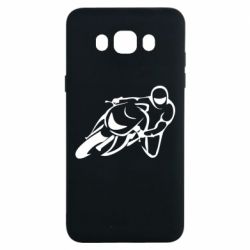 Чехол для Samsung J7 2016 Motorcyclist racer - PrintSalon