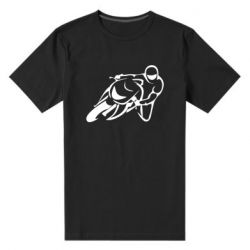 Мужская футболка премиум Motorcyclist racer - PrintSalon