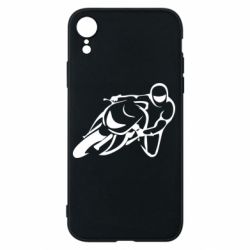 Чехол для iPhone XR Motorcyclist racer - PrintSalon