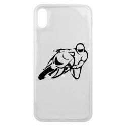 Чехол для iPhone Xs Max Motorcyclist racer - PrintSalon