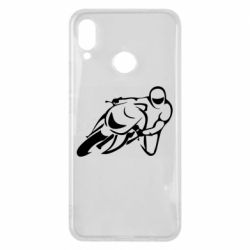 Чехол для Huawei P Smart Plus 2018 Motorcyclist racer - PrintSalon