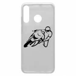 Чехол для Huawei P30 Lite Motorcyclist racer - PrintSalon