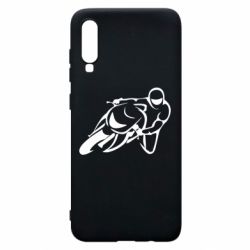 Чехол для Samsung A70 Motorcyclist racer - PrintSalon