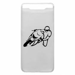 Чехол для Samsung A80 Motorcyclist racer - PrintSalon
