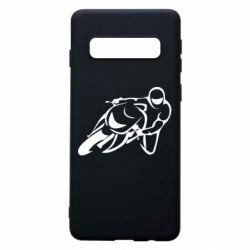 Чехол для Samsung S10 Motorcyclist racer - PrintSalon