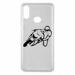 Чехол для Samsung A10s Motorcyclist racer - PrintSalon