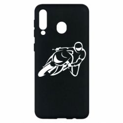 Чехол для Samsung M30 Motorcyclist racer - PrintSalon