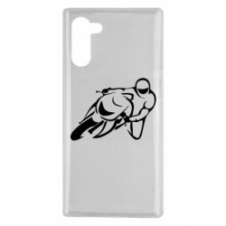 Чехол для Samsung Note 10 Motorcyclist racer - PrintSalon