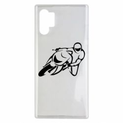 Чехол для Samsung Note 10 Plus Motorcyclist racer - PrintSalon
