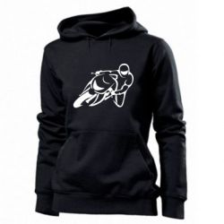 Женское худи Motorcyclist racer - PrintSalon