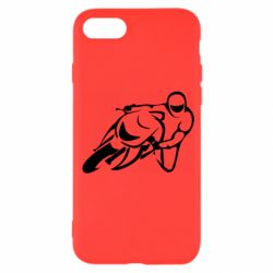 Чехол для iPhone SE 2020 Motorcyclist racer - PrintSalon