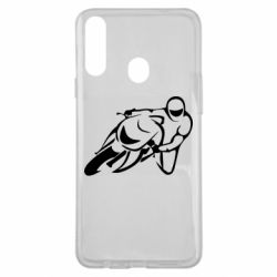 Чехол для Samsung A20s Motorcyclist racer - PrintSalon