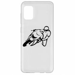 Чехол для Samsung A31 Motorcyclist racer - PrintSalon