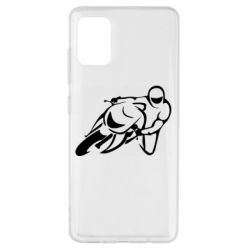 Чехол для Samsung A51 Motorcyclist racer - PrintSalon