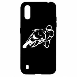 Чехол для Samsung A01/M01 Motorcyclist racer