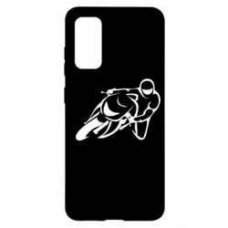 Чехол для Samsung S20 Motorcyclist racer - PrintSalon