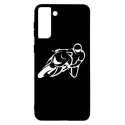 Чехол для Samsung S21+ Motorcyclist racer - PrintSalon