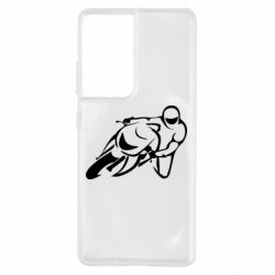 Чехол для Samsung S21 Ultra Motorcyclist racer - PrintSalon