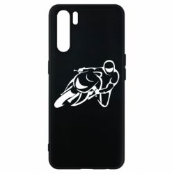 Чехол для Oppo A91/Reno3 Motorcyclist racer - PrintSalon