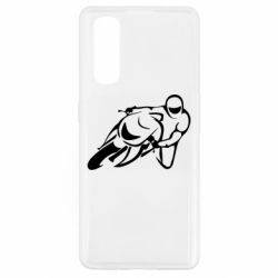 Чехол для Oppo Find X2 Motorcyclist racer - PrintSalon