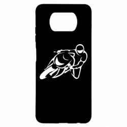 Чехол для Xiaomi Poco X3 Motorcyclist racer - PrintSalon