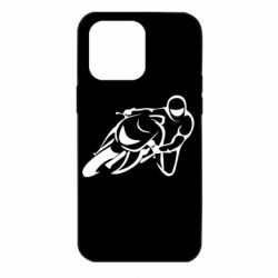 Чехол для iPhone 14 Pro Max Motorcyclist racer - PrintSalon
