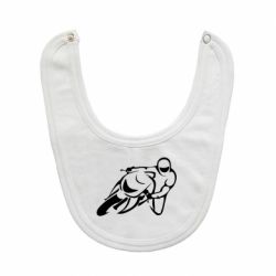 Слюнявчик  Motorcyclist racer - PrintSalon