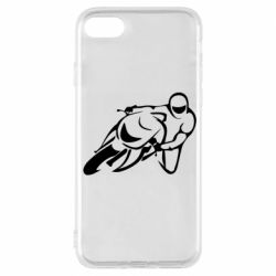 Чехол для iPhone 7 Motorcyclist racer - PrintSalon