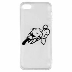 Чехол для iPhone5/5S/SE Motorcyclist racer - PrintSalon