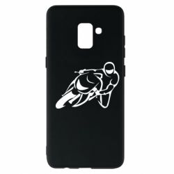 Чехол для Samsung A8+ 2018 Motorcyclist racer - PrintSalon