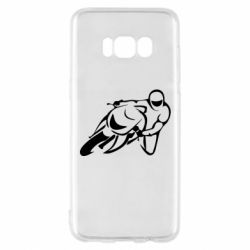 Чехол для Samsung S8 Motorcyclist racer - PrintSalon