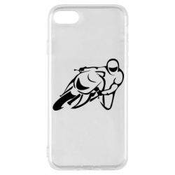 Чехол для iPhone 8 Motorcyclist racer - PrintSalon