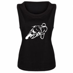 Женская майка Motorcyclist racer - PrintSalon