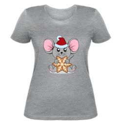 Жіноча футболка Mouse with cookies - PrintSalon