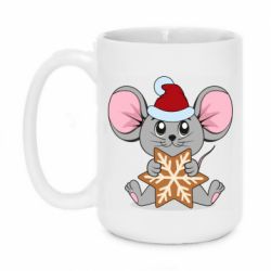 Чашка 420ml Mouse with cookies - PrintSalon