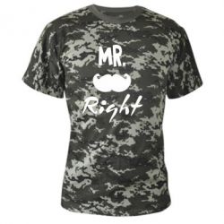 Камуфляжная футболка Mr. right - PrintSalon