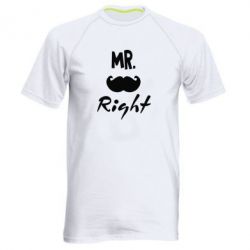 Мужская футболка для спорта Mr. right - PrintSalon