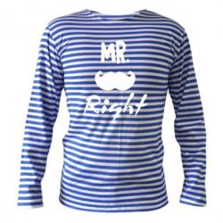 Тельняшка с длинным рукавом Mr. right - PrintSalon