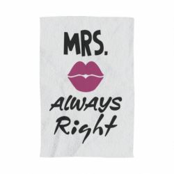 Полотенце с принтом Mrs. always right - PrintSalon