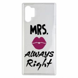 Чехол для Samsung Note 10 Plus Mrs. always right - PrintSalon