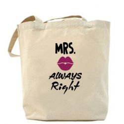 Эко-сумка Mrs. always right - PrintSalon