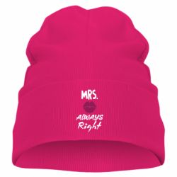 Детская шапка Mrs. always right - PrintSalon