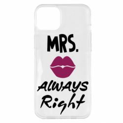 Чехол для iPhone 14 Plus Mrs. always right - PrintSalon
