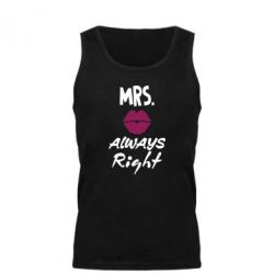 Мужская майка Mrs. always right - PrintSalon