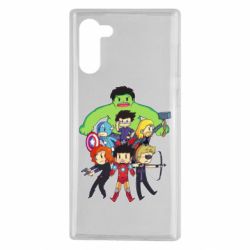 Чехол для Samsung Note 10 Мститети в сборе - PrintSalon