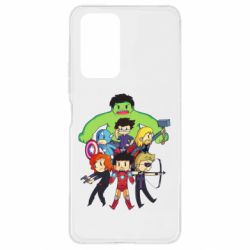 Чехол для Xiaomi Redmi Note 10 Pro Мститети в сборе - PrintSalon