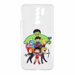 Чехол для Xiaomi Redmi 9 Мститети в сборе - PrintSalon