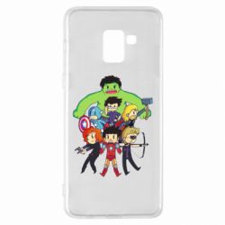 Чехол для Samsung A8+ 2018 Мститети в сборе - PrintSalon