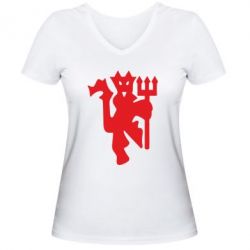 Жіноча футболка з V-подібним вирізом MU - PrintSalon